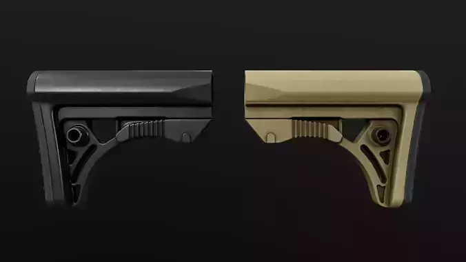 Leapers UTG PRO Model 4 Ops S3 AR15 Collapsible Buttstock Low-poly 3D model
