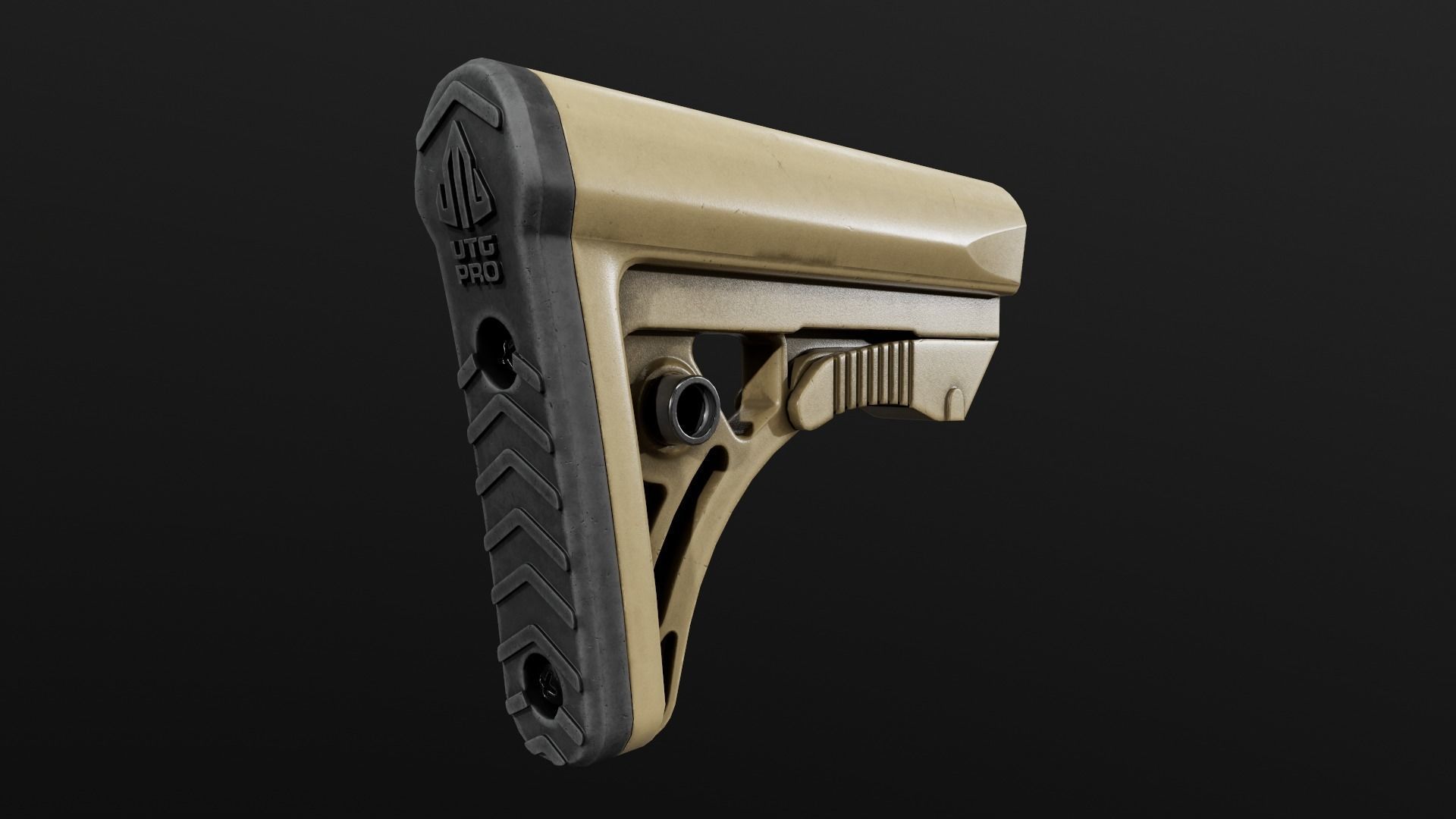 Leapers UTG PRO Model 4 Ops S3 AR15 Collapsible Buttstock Low-poly 3D model_18