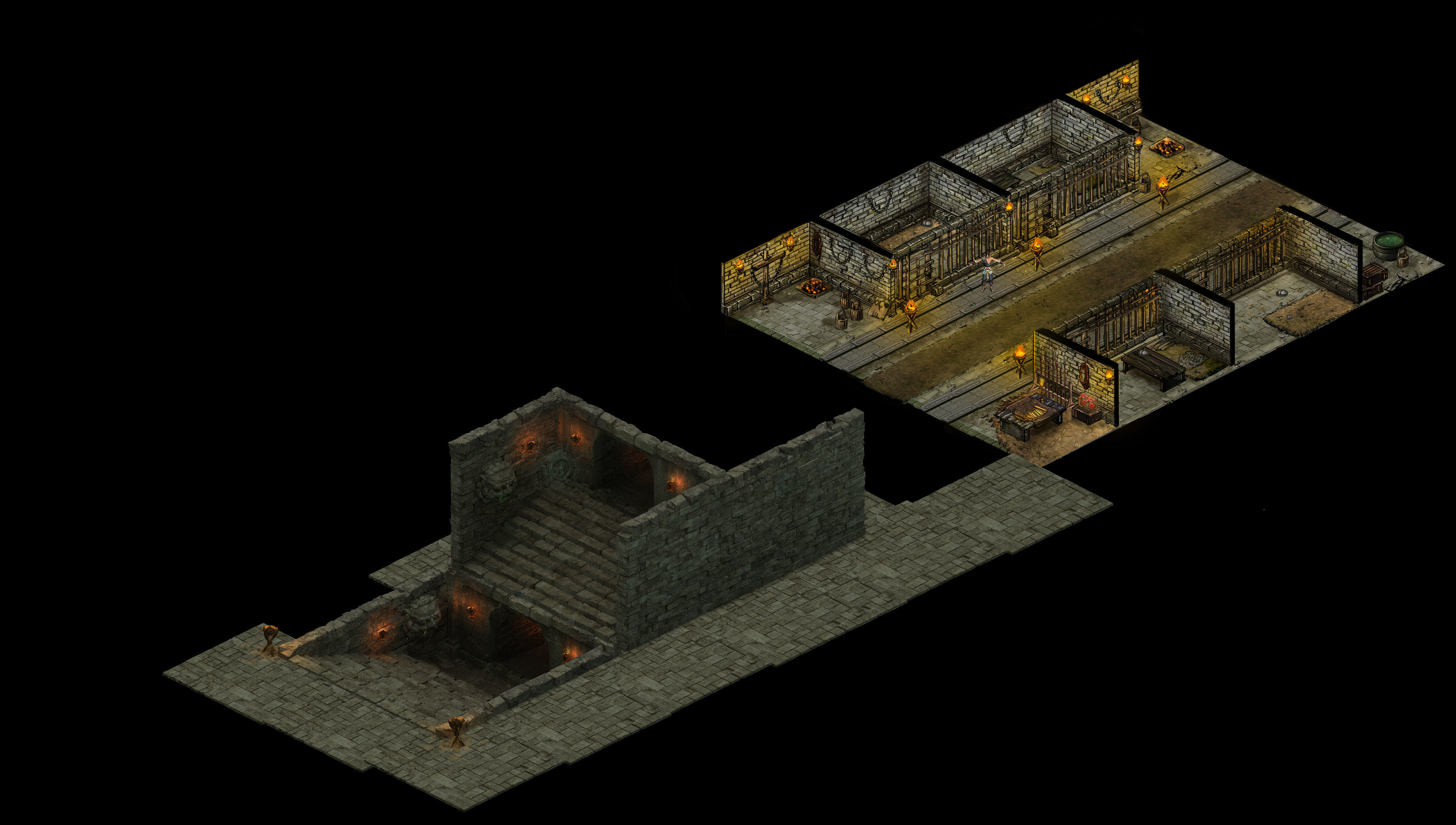 Underground palace - entrance 3D model_3