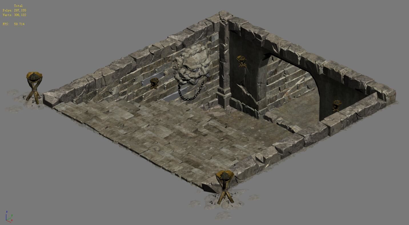 Underground palace - entrance 3D model_5