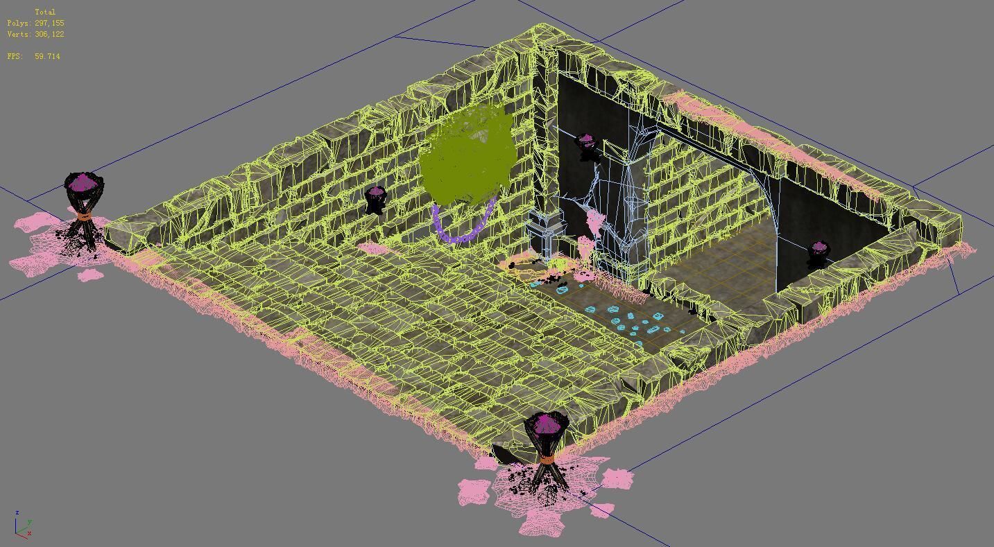 Underground palace - entrance 3D model_6