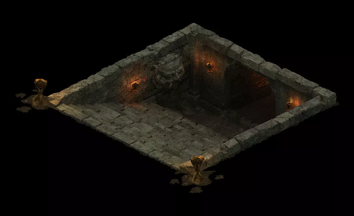 Underground palace - entrance 3D model_0