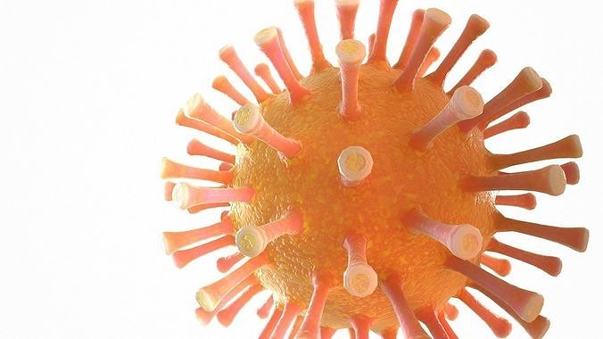 Coronavirus COVID 19 Low-poly 3D model