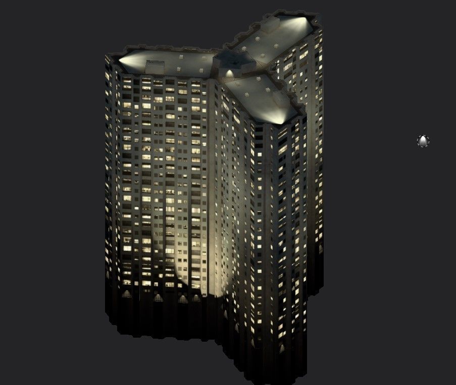 Pacific Park Plaza Low-poly 3D model_10