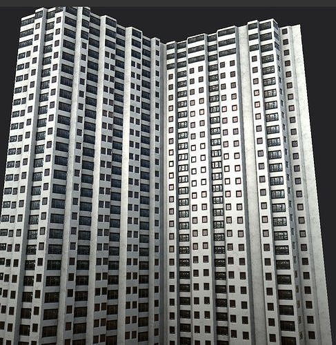 Pacific Park Plaza Low-poly 3D model 7