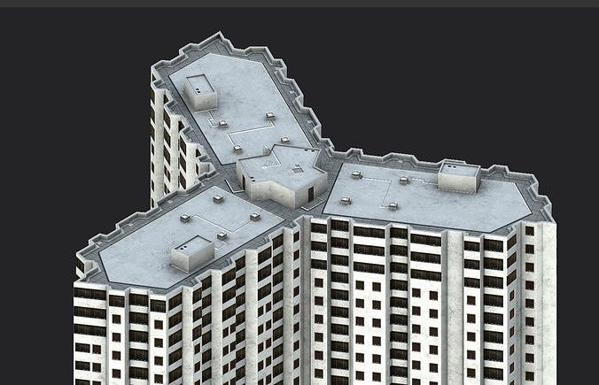 Pacific Park Plaza Low-poly 3D model 5