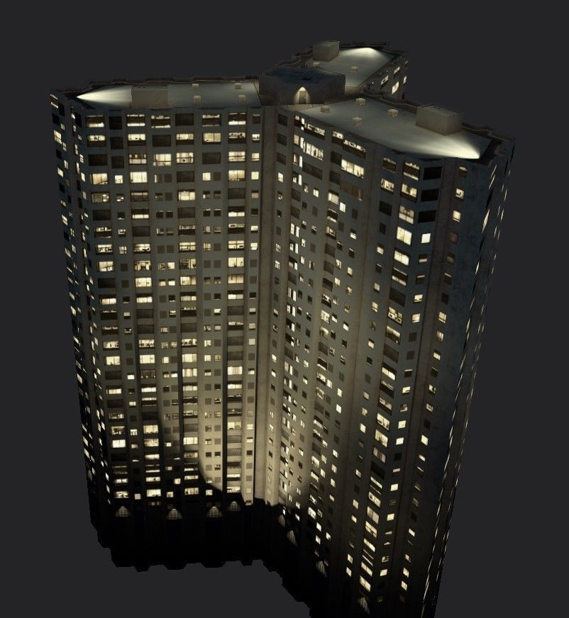 Pacific Park Plaza Low-poly 3D model_11