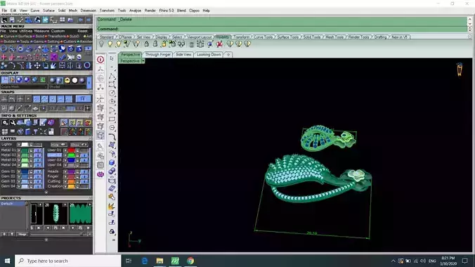 pendent flower 2 sizes