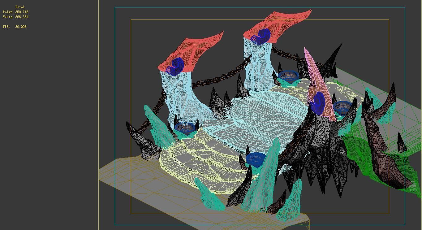 Game Model - Hell Stone Bridge 3D model_1