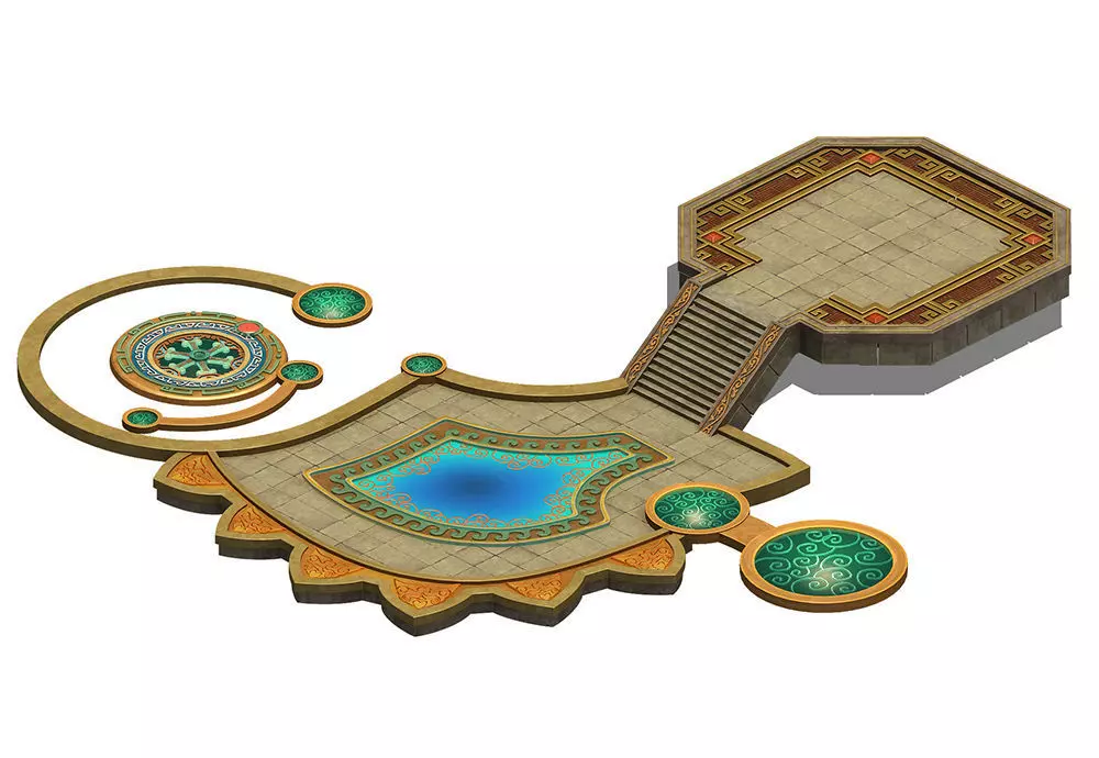 Cave - platform ground 3D model_0