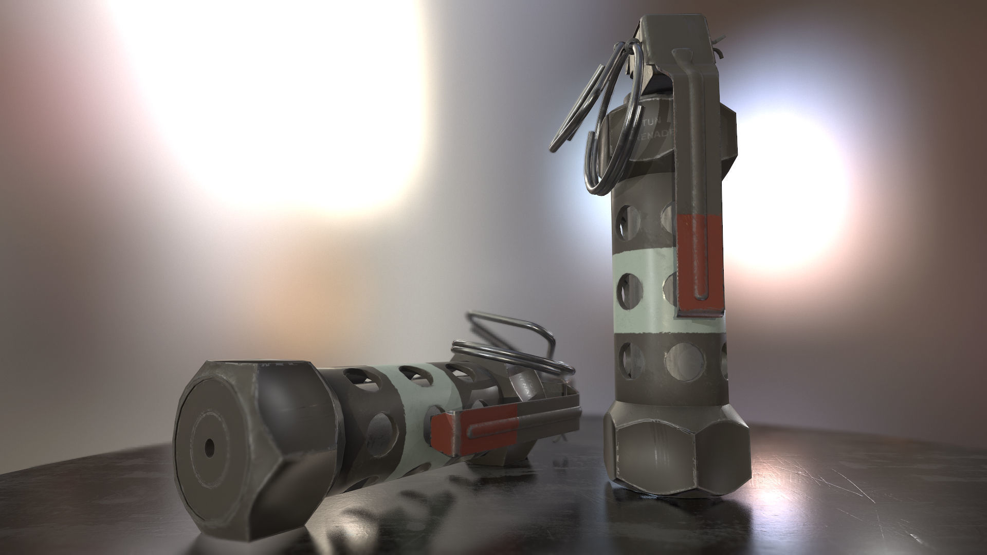 M84 Flashbang Stun grenade Low-poly 3D model_5