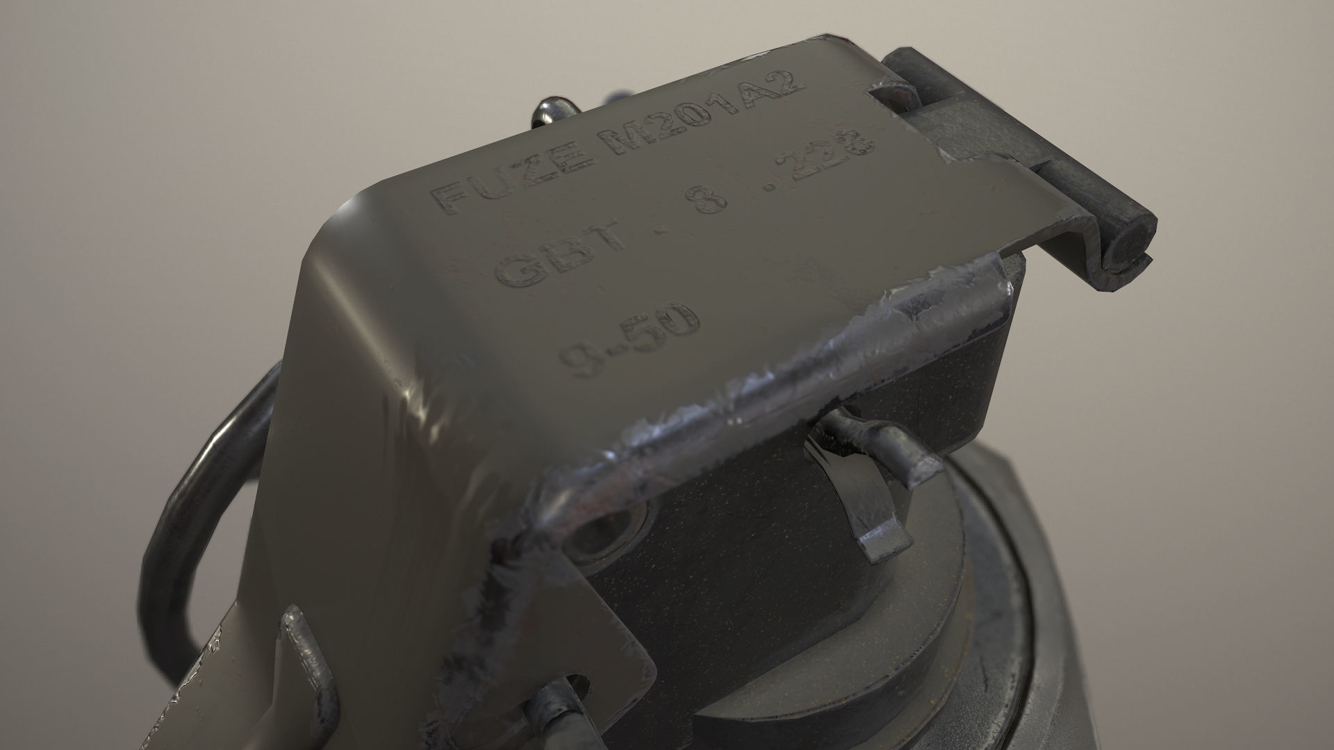 M84 Flashbang Stun grenade Low-poly 3D model_4
