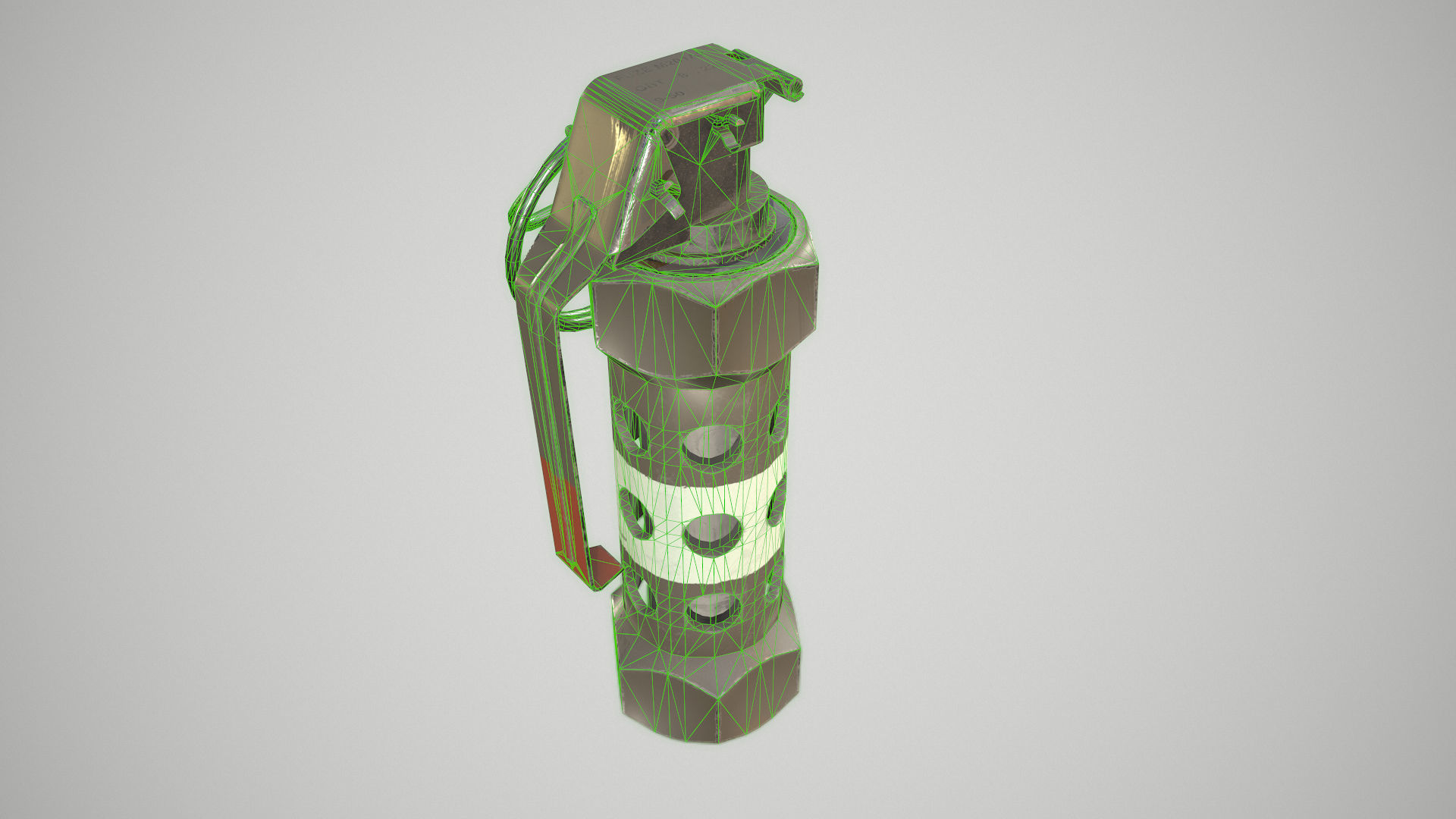M84 Flashbang Stun grenade Low-poly 3D model_1