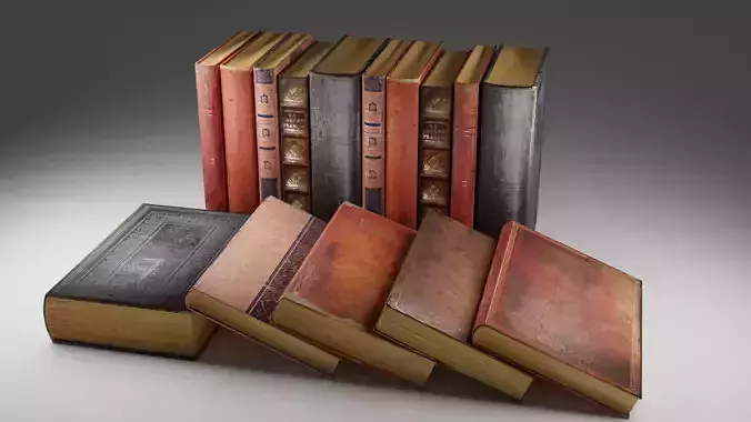 Set of five old books