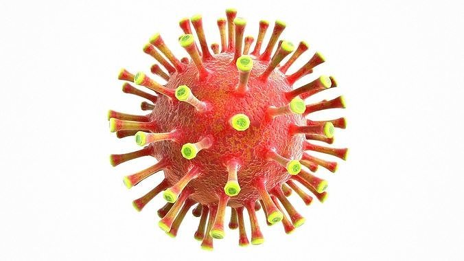 Coronavirus COVID 19 Low-poly 3D model
