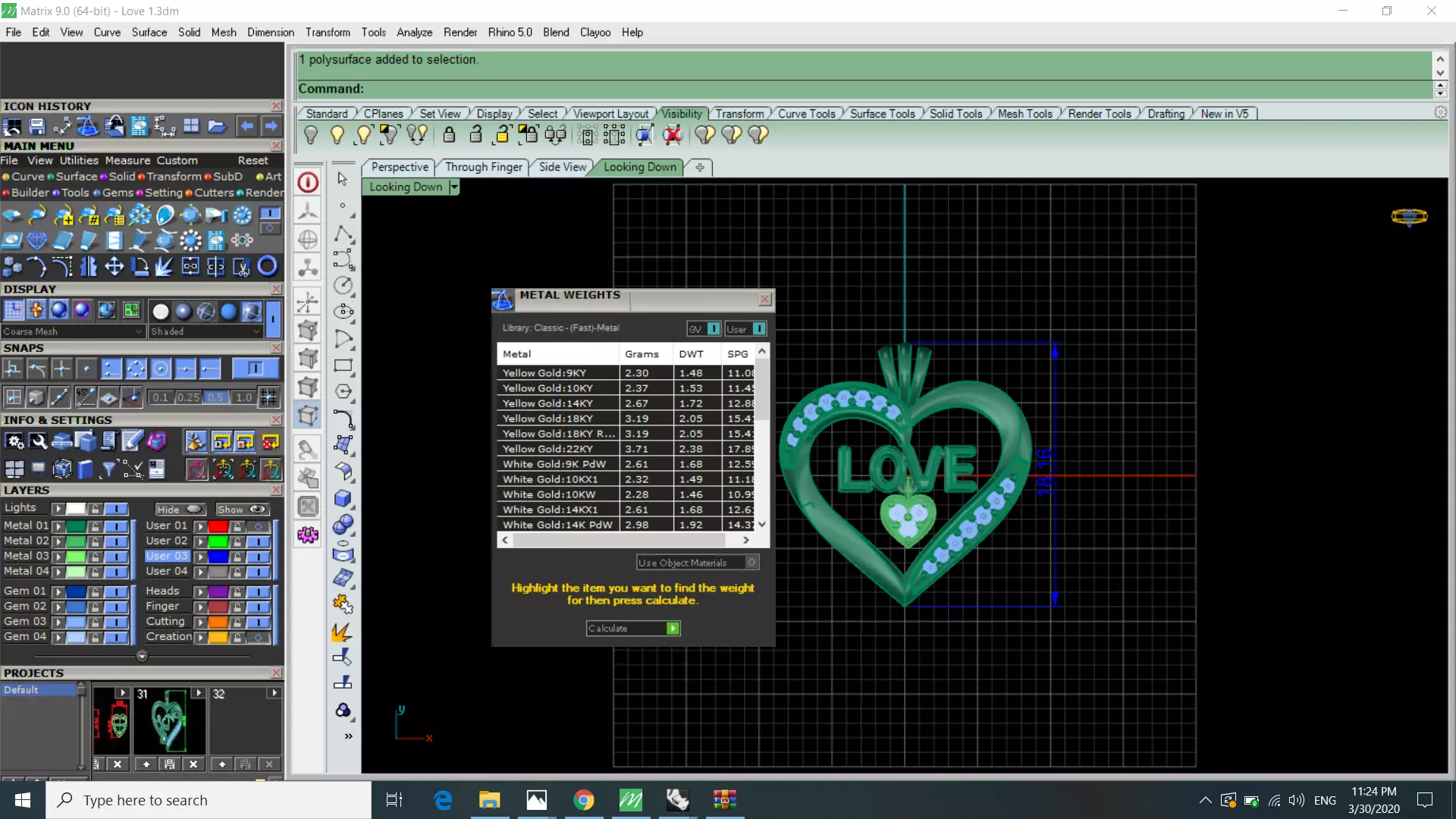 Heart Love pendent  3D print model_0