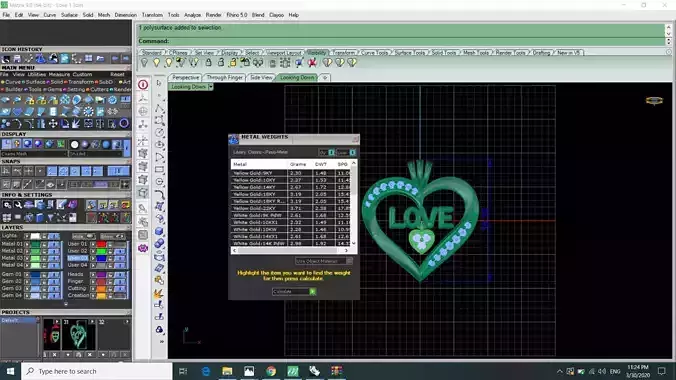 Heart Love pendent  3D print model