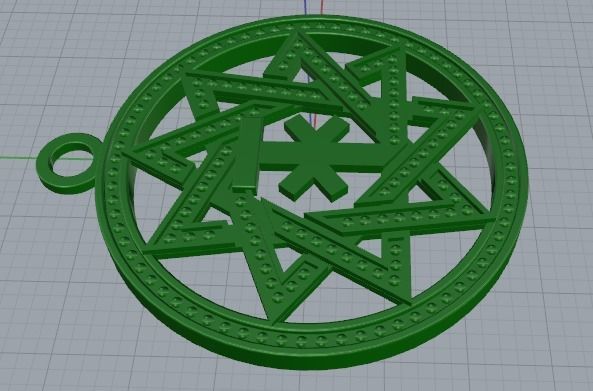 Amulet pendant 3D print model_7