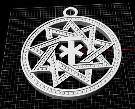 Amulet pendant 3D print model_2