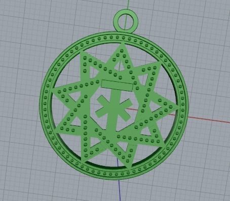 Amulet pendant 3D print model_8