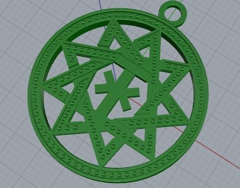 Amulet pendant 3D print model_6
