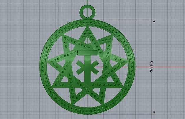 Amulet pendant 3D print model_5