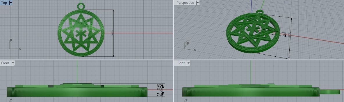 Amulet pendant 3D print model_4