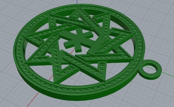 Amulet pendant 3D print model_9