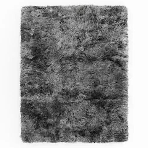 Shaggy Sheepskin Gray Rug 3D model