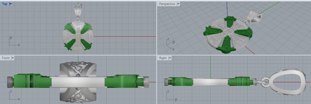 Amulet pendant 3D print model_4