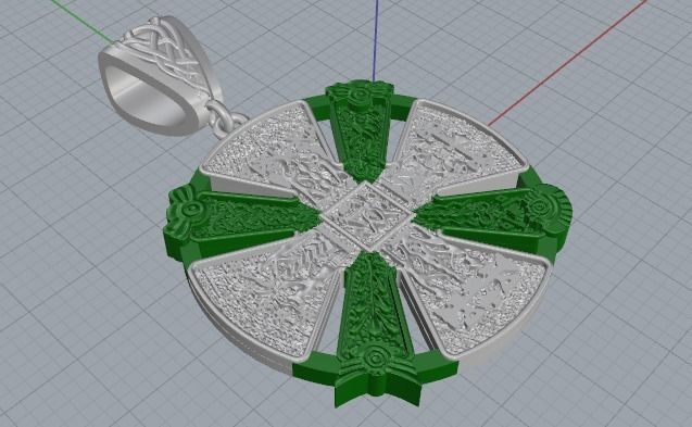 Amulet pendant 3D print model_5