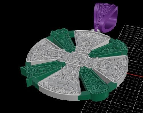 Amulet pendant 3D print model_6