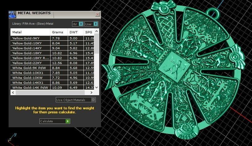Amulet pendant 3D print model_1