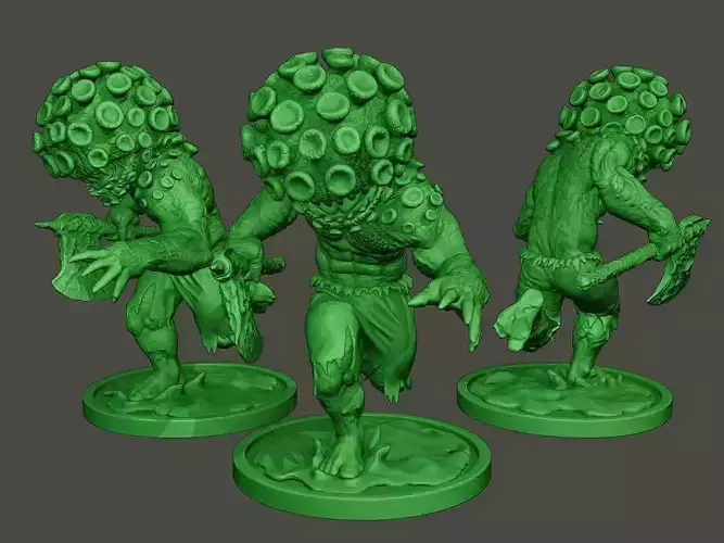 Humanoid virus 0010 3D print model