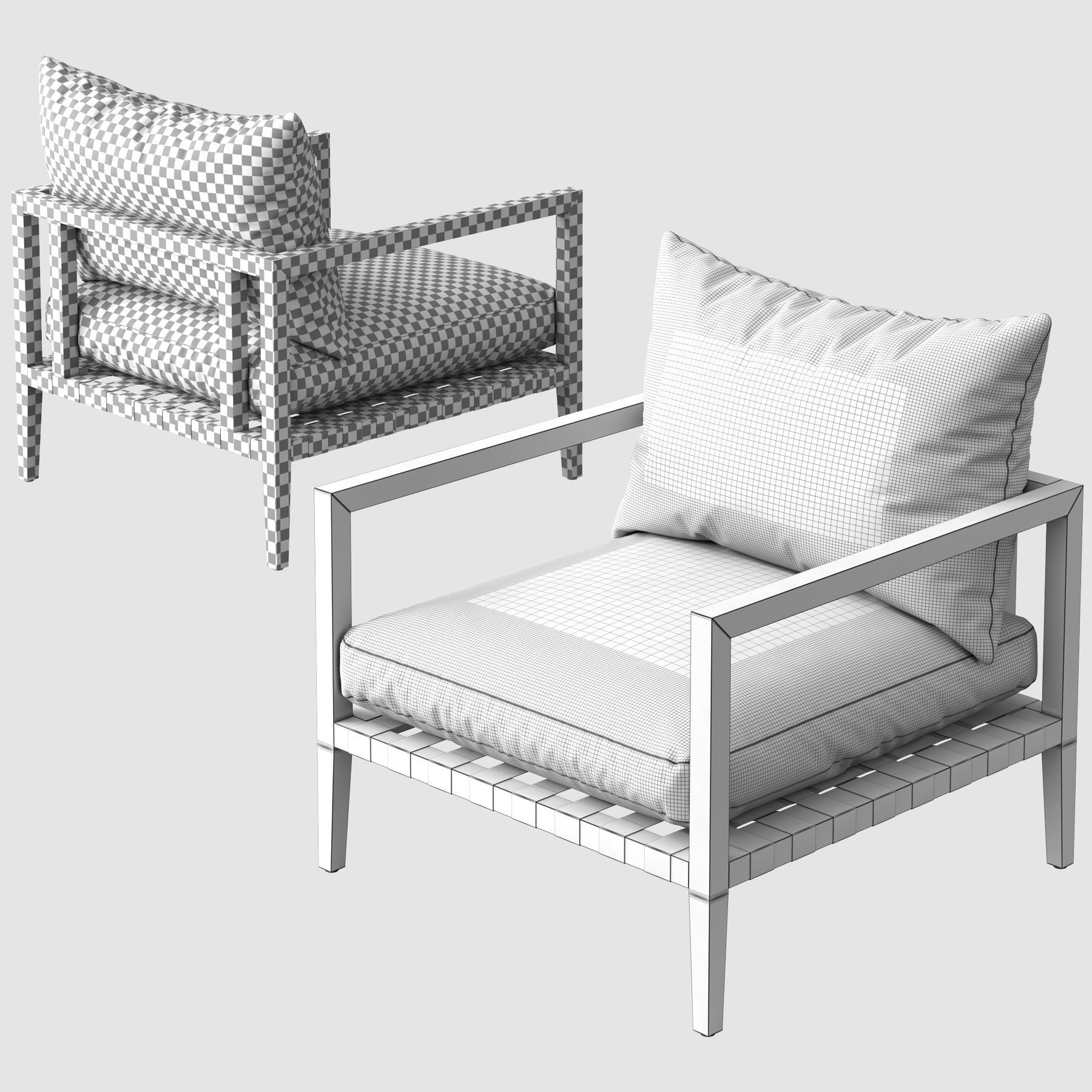 HARBOUR Pier Teak Armchair 3D model_6