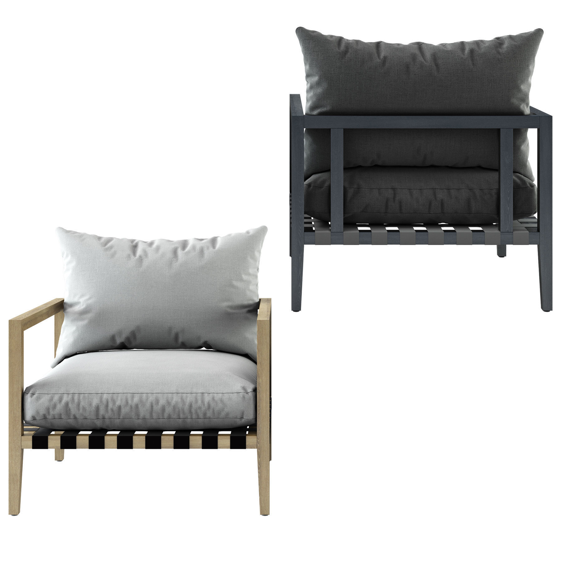 HARBOUR Pier Teak Armchair 3D model_2