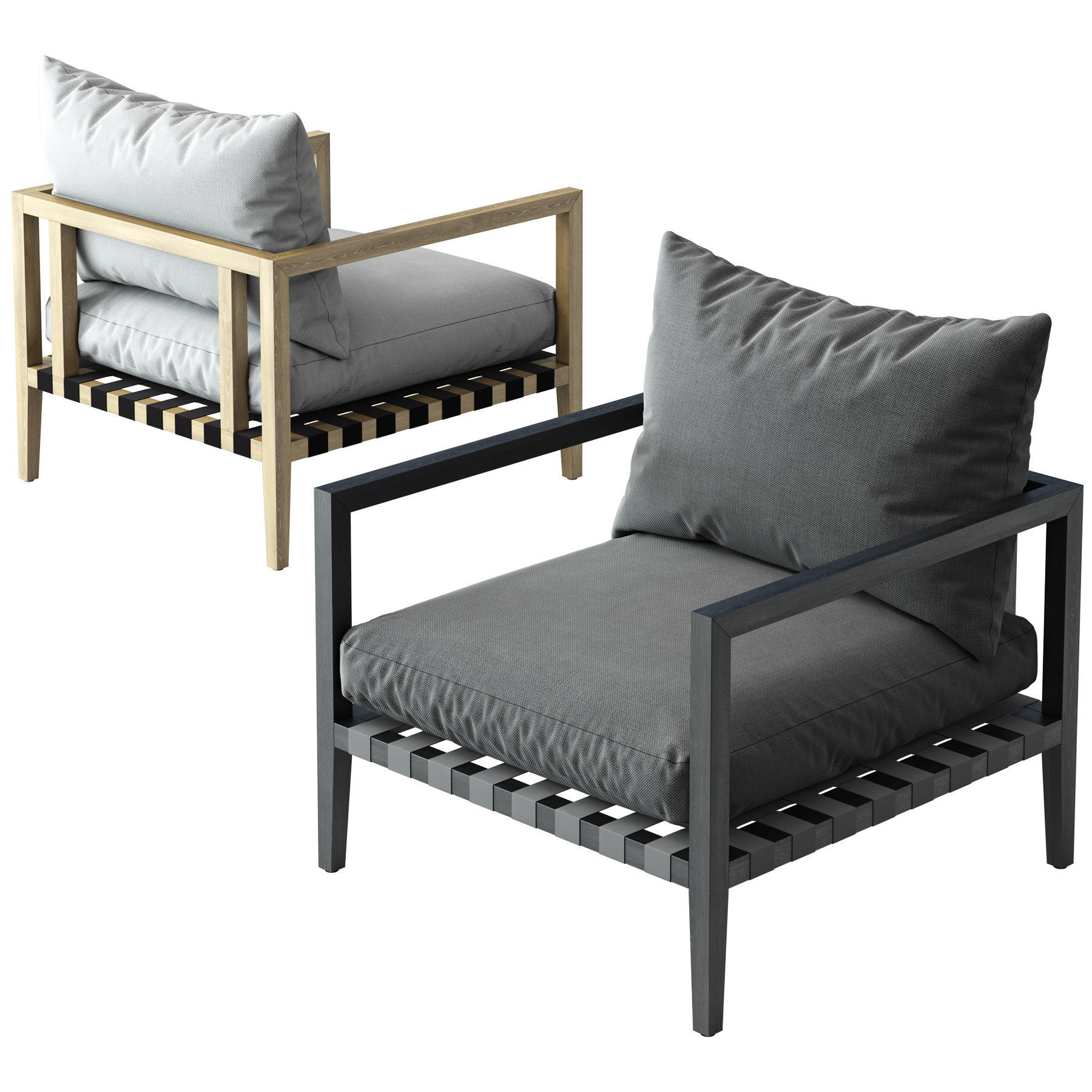 HARBOUR Pier Teak Armchair 3D model_1