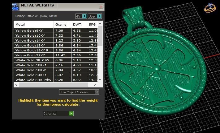 pendant amulet With Ax 3D print model_1