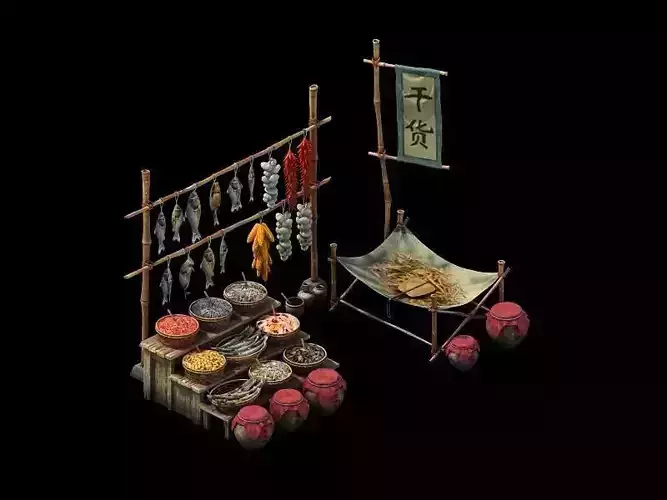 Game model - dry goods stall