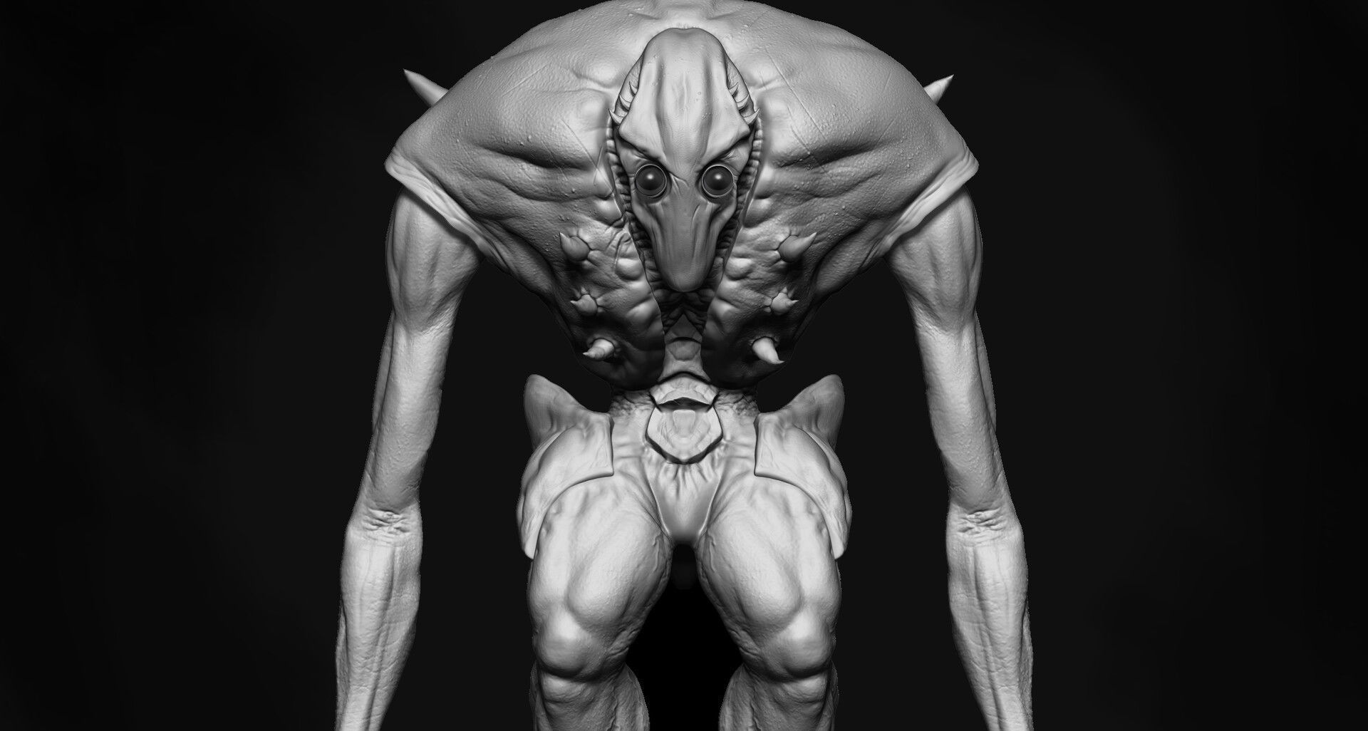 Tauran Alien Creature Low-poly 3D model_6