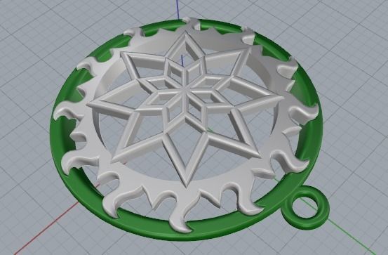 amulet pendant Stars 3D print model_9