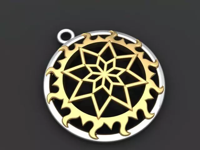 amulet pendant Stars 3D print model_0