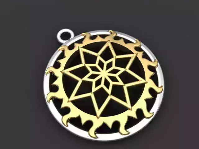 amulet pendant Stars 3D print model