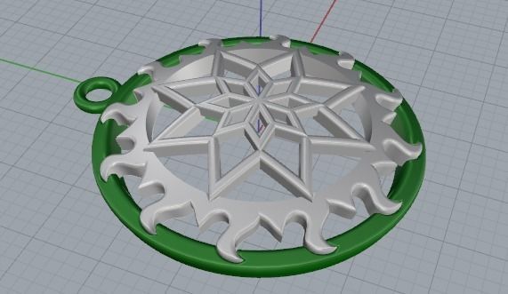 amulet pendant Stars 3D print model_8
