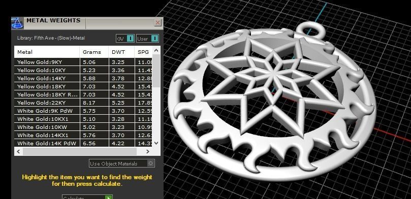 amulet pendant Stars 3D print model_2