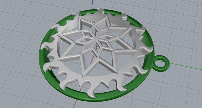 amulet pendant Stars 3D print model_7