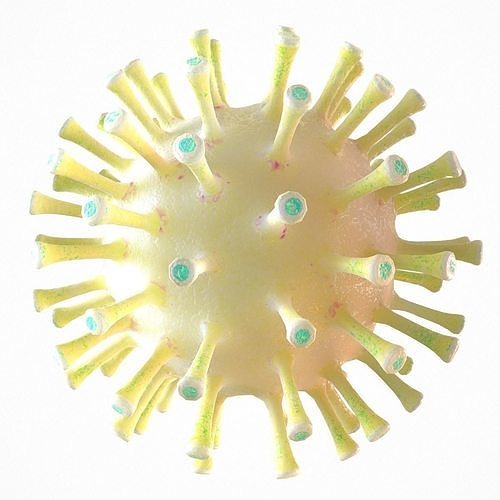 Coronavirus COVID 19 Low-poly 3D model
