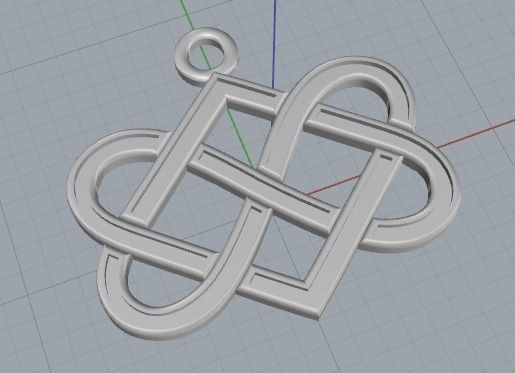 2 pieces amulet pendant 3D print model_10