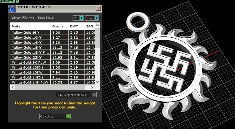 2 pieces amulet pendant 3D print model_1