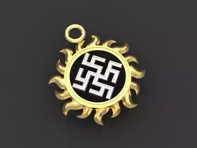 2 pieces amulet pendant 3D print model